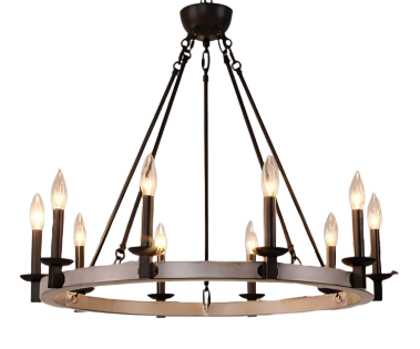 Lámpara Colgante Rústica Tipo Chandelier