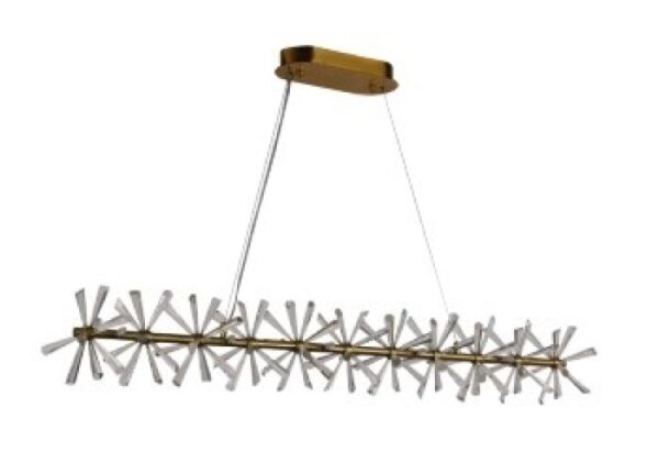 Lámpara colgante negra LED cristal