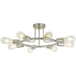 Lámpara Chandelier 8 Luces Cromo Moderna