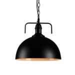 Lámpara Colgante Moderna D30cm Negro Blanco
