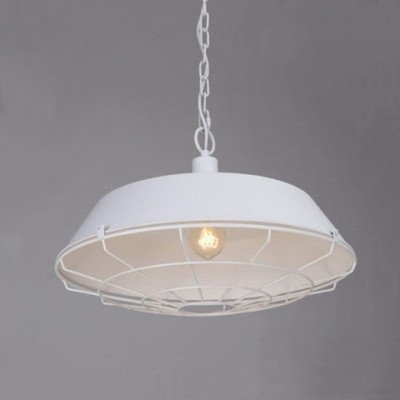 Lámpara Campana Metal Blanco Moderna