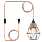 Aplique de Pared Metal y Cuerda