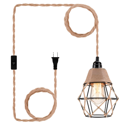 Aplique de Pared Metal y Cuerda
