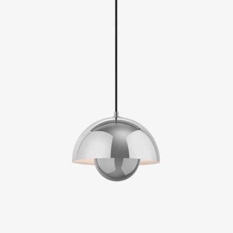 Lámpara Colgante Cromada Moderna Metal