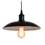 Lámpara Colgante Industrial Negra D32xH16