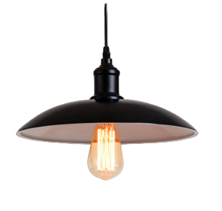 Lámpara Colgante Industrial Negra D32xH16