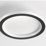 Lámpara de techo negra LED elegante