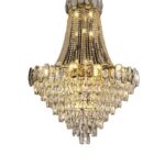Lámpara Colgante Dorada Cristal Elegante