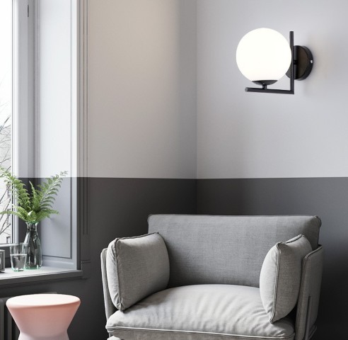 Aplique de Pared Negro Elegante