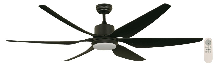 Ventilador LED Inteligente de Techo 66 Negro
