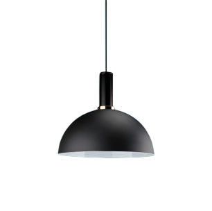 Lámpara Colgante Industrial Negra Dorada