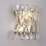Aplique de Pared Dorado con Cristal