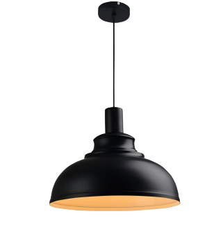 Lámpara Campana Metal Negro Moderna