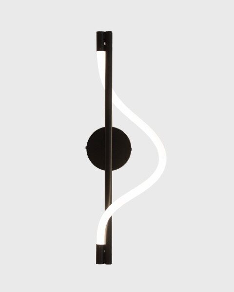 Aplique LED negro hierro 15W moderno