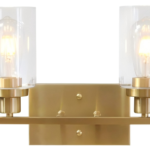 Aplique de Pared Dorado Elegante 2L