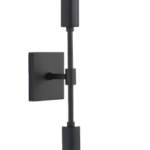 Aplique de Pared Negro Metalico 2L