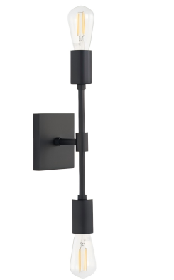 Aplique de Pared Negro Metalico 2L