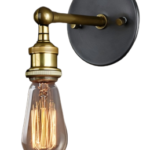 Aplique de Pared Industrial Negro Cobre