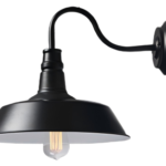 Aplique de Pared Industrial Campana Negro