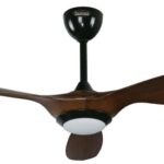 Ventilador LED de Techo Negro Madera