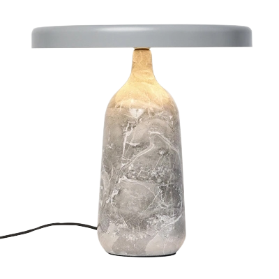 Lámpara de Mesa LED Mármol Blanco