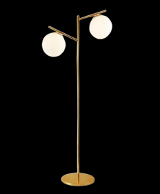 Lámpara de Piso Metal Dorado Elegante