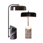 Lámpara de mesa LED negro elegante