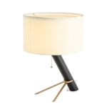 Lámpara de Mesa Moderna Negro Blanco