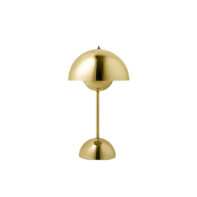 Lámpara de Mesa Metal Dorado Elegante