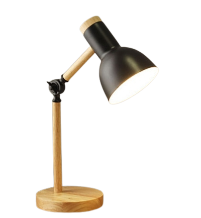 Lámpara de Mesa Negra E27 Moderna
