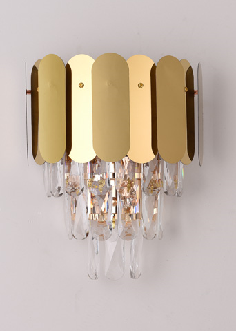 Aplique de Pared Cristal y Metal Elegante