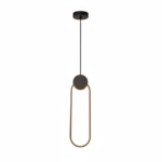 Lámpara Colgante LED Negra Moderna