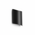 Aplique LED negro para exterior moderno