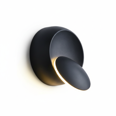 Aplique de Pared LED Tricolor Negro
