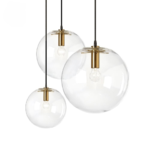 Lámpara colgante vidrio transparente elegante