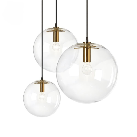 Lámpara colgante vidrio transparente elegante
