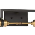 Aplique de Pared Doble Metal Negro