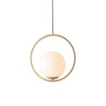 Lámpara Colgante Metal Oro Negro
