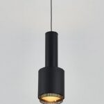 Lámpara colgante negra E27 elegante